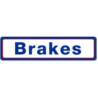 Mobil Brakes Metal Sign - 20" x 5"