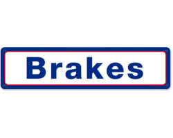 Mobil Brakes Metal Sign - 20" x 5"