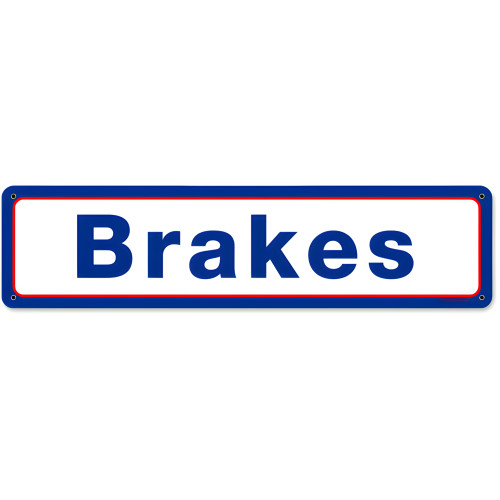 Mobil Brakes Metal Sign - 20" x 5"