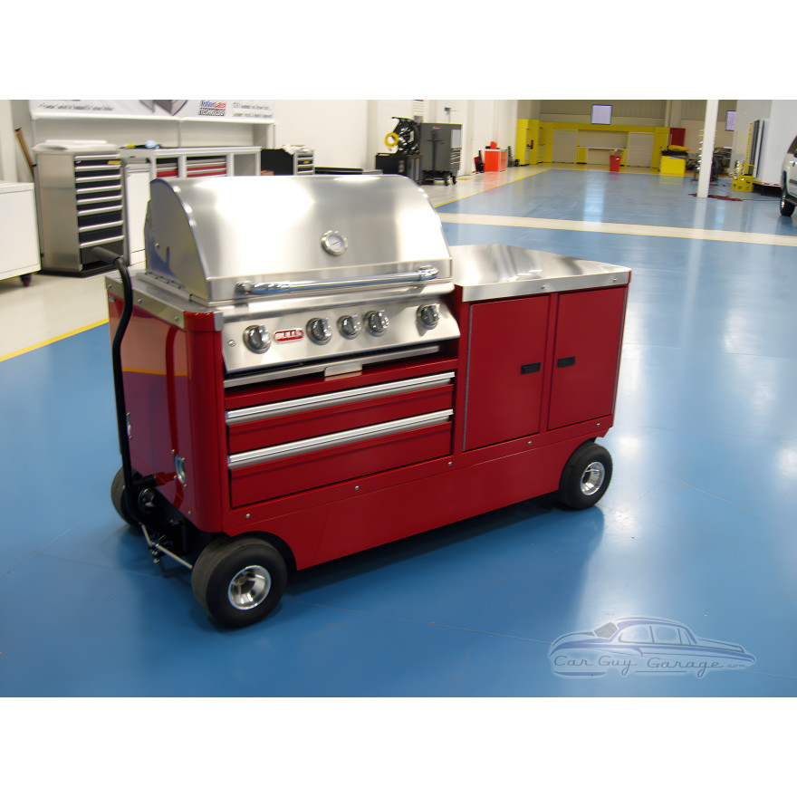 Mobile Aluminum BBQ Grill Cart
