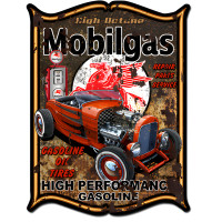 Mobilgas Metal Sign - 24" x 33"