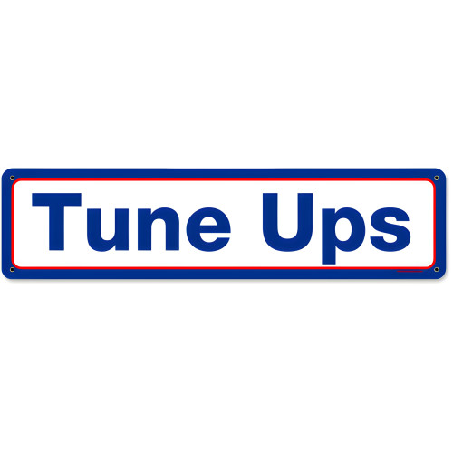 Mobil Tune Ups Metal Sign - 20" x 5"
