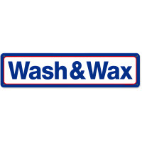 Mobil Wash and Wax Metal Sign - 20" x 5"