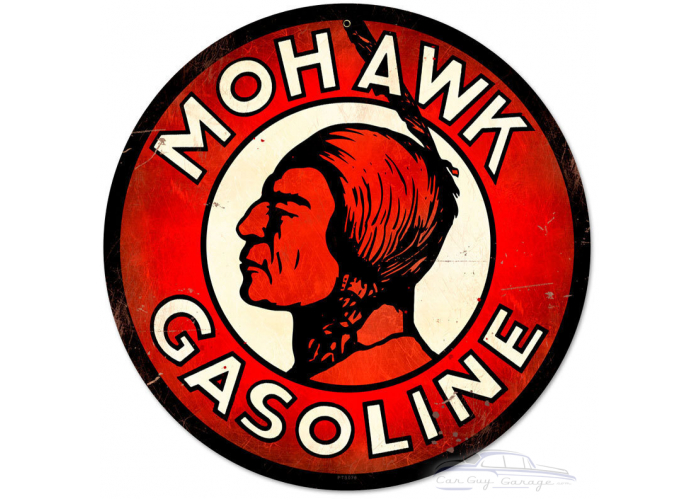 Mohawk Gasoline Metal Sign - 14" Round