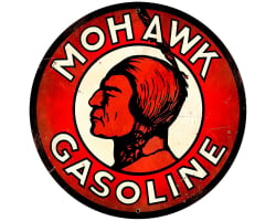 Mohawk Gasoline Metal Sign - 28" Round
