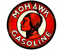 Mohawk Gasoline Round Metal Sign - 42" x 42"