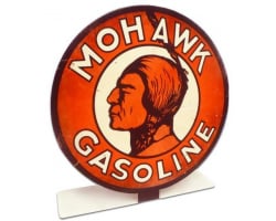 Mohawk Gas Topper Metal Sign - 8" x 8"