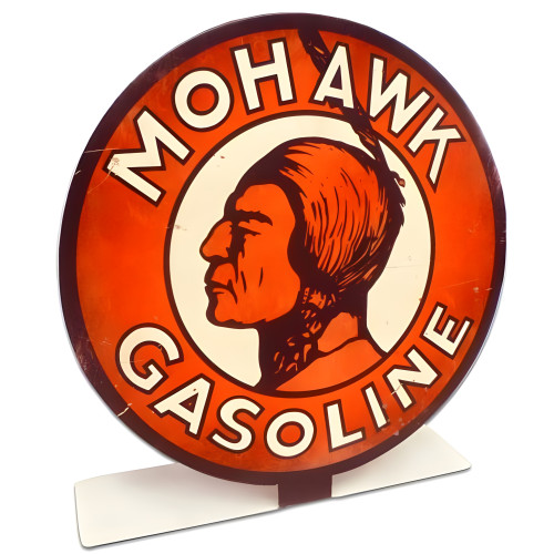 Mohawk Gas Topper Metal Sign - 8" x 8"