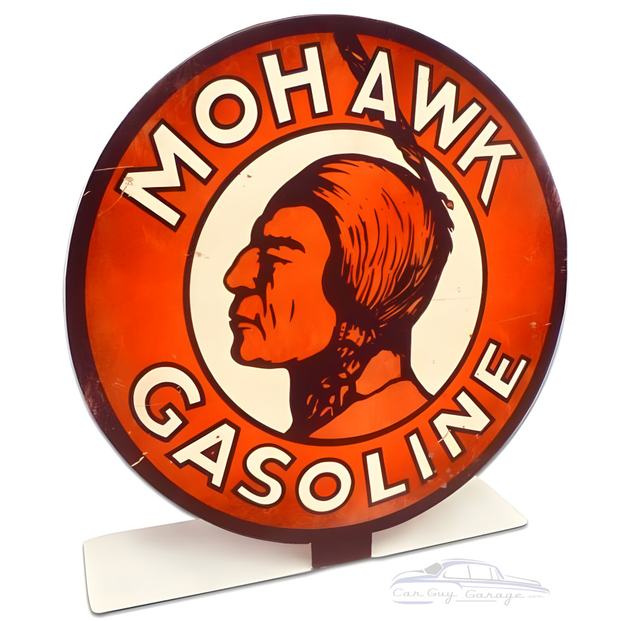 Mohawk Gas Topper Metal Sign - 8" x 8"