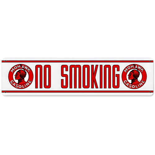 Mohawk No Smoking Metal Sign - 20" x 5"