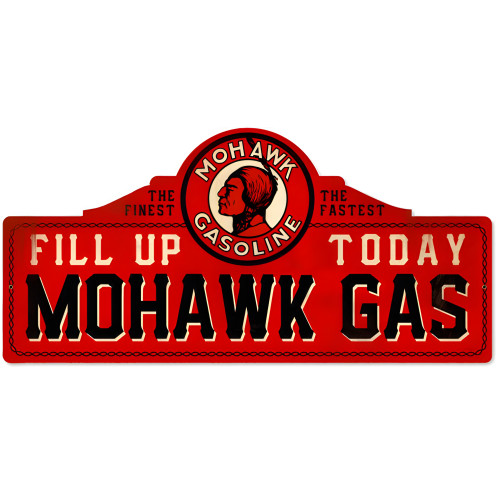 Mohawk Station Metal Sign - 26" x 12"