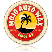 Mojo Auto Wax Metal Sign - 14" Round