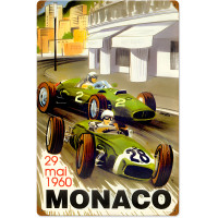 Monaco Races Metal Sign - 16" x 24"