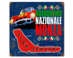 Monza Racing Metal Sign - 12" x 12"