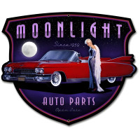 Moonlight Auto Parts Metal Sign - 30" x 25"