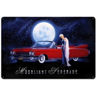 Moonlight Serenade Metal Sign - 18" x 12"