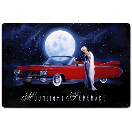 Moonlight Serenade Metal Sign - 18" x 12"