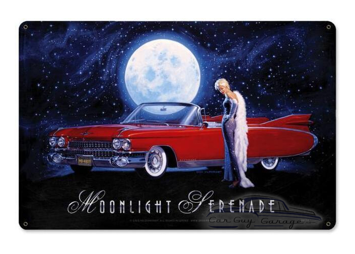 Moonlight Serenade Metal Sign - 18" x 12"