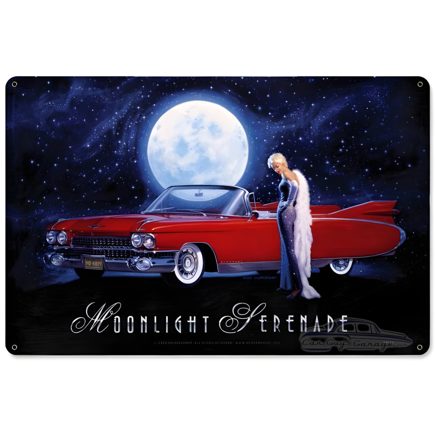 Moonlight Serenade Metal Sign - 18" x 12"