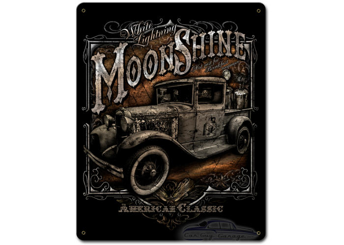 Moonshine Truck Metal Sign - 12" x 15"