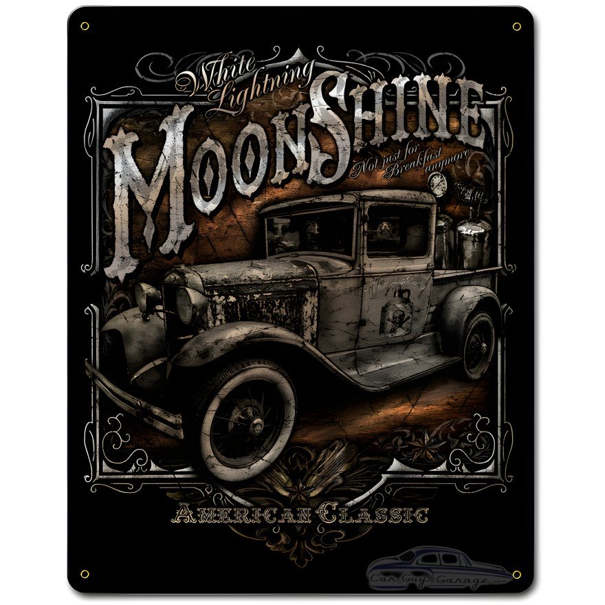 Moonshine Truck Metal Sign - 12" x 15"