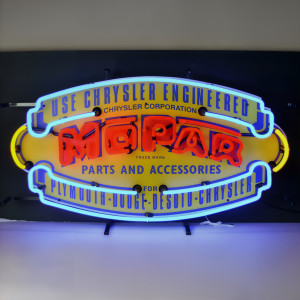 Vintage Mopar Parts & Accessories Shield Neon Sign - 30" x 17"