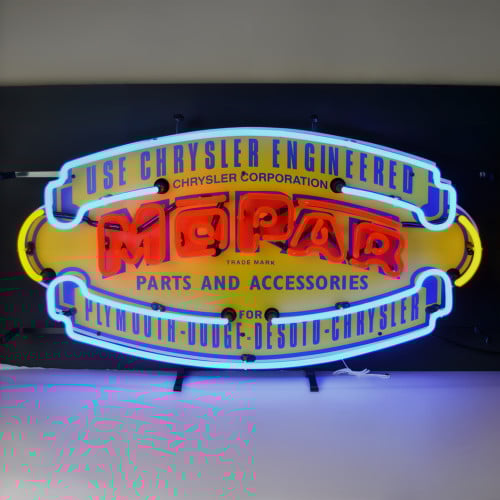 Mopar Vintage Shield Neon Sign