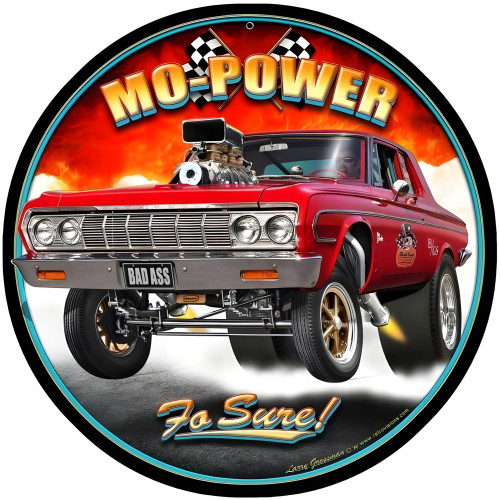 Mo Power Metal Sign - 14" Round