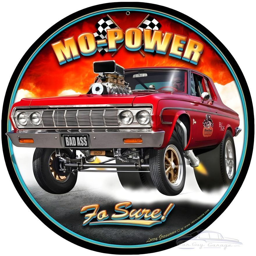 Mo Power Metal Sign - 14" Round