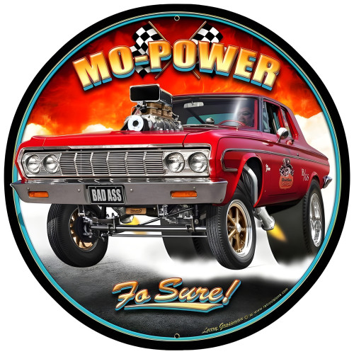 Mo Power Metal Sign - 28" Round