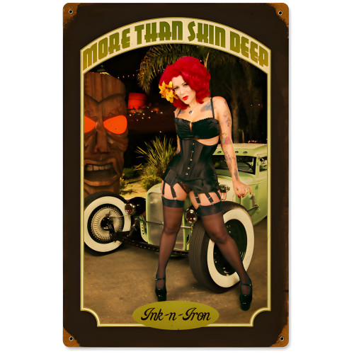More Than Skin Deep Metal Sign - 12" x 18"