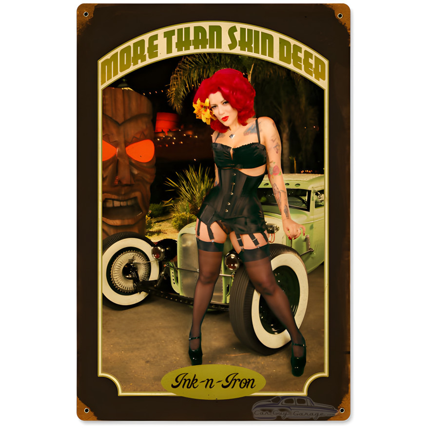 More Than Skin Deep Metal Sign - 12" x 18"
