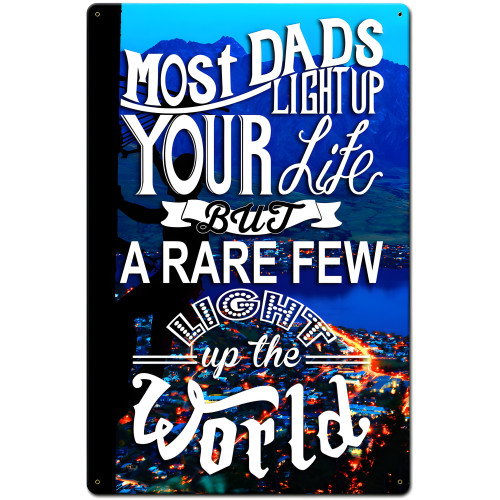 Most Lineman Dads Light Mountains Metal Sign - 16" x 24"