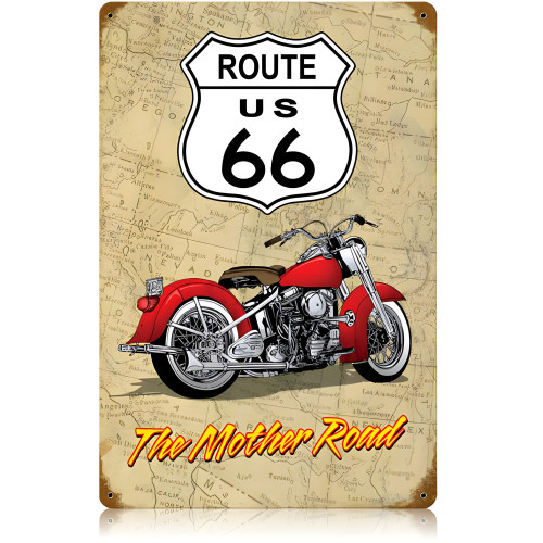 Mother Road Metal Sign - 12" x 18"