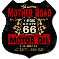Mother Road Oil Metal Sign - 15" x 15"