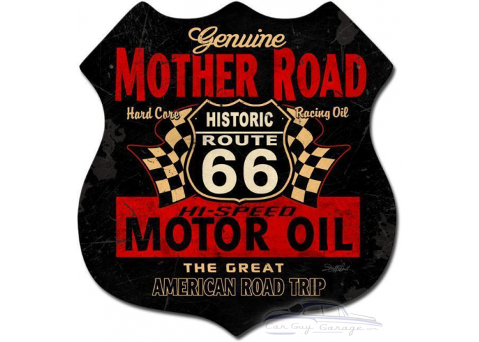 Mother Road Oil Metal Sign