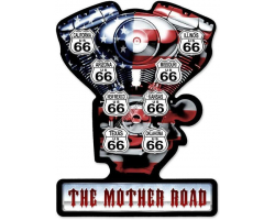 Mother Road V-Twin Metal Sign - 19" x 14"