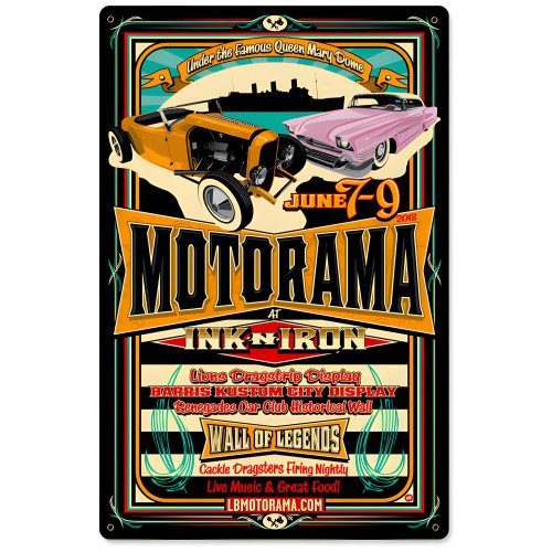 Motorama Metal Sign - 12" x 18"