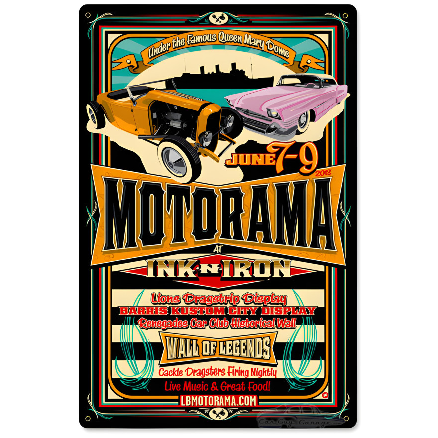 Motorama Metal Sign - 12" x 18"