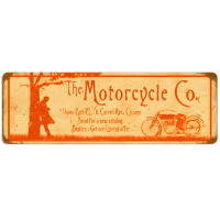Motorcycle Company Metal Sign - 24" x 8"