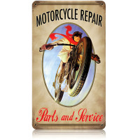 Motorcycle Metal Sign - 8" x 14"