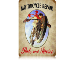 Motorcycle Repair Metal Sign