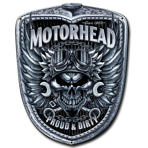 Motorhead Grill Metal Sign - 11" x 14"