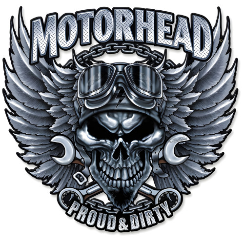 Motorhead Metal Sign - 14" x 14" Custom Shape