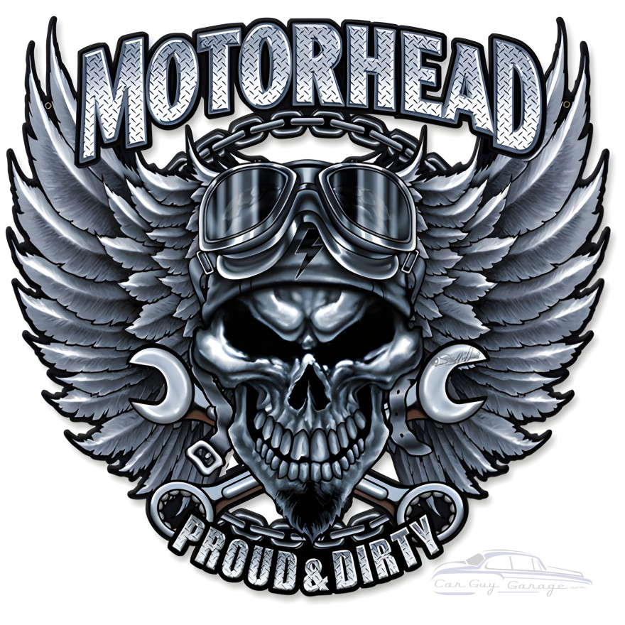 Motorhead Metal Sign - 14" x 14" Custom Shape