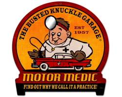 Motor Medic Metal Sign - 15" x 16"