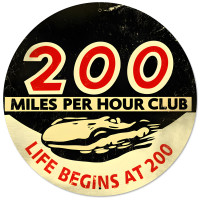 200 mph sign - 28" Round