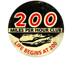 200 mph sign - 28" x 28"
