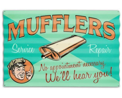 Muffler Service Corrugated Sign