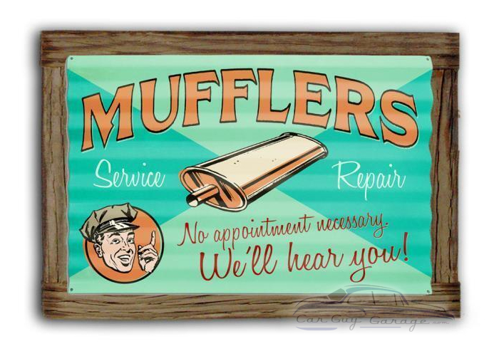 Muffler Service Corrugated Framed Sign